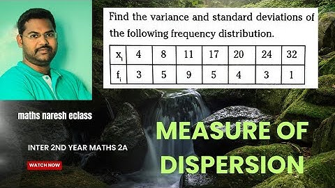 find variance and standard deviation@maths naresh eclass