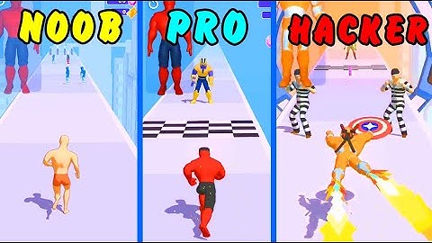 NOOB vs PRO vs HACKER Mashup Hero - ASMR Gameplay iOS,Android Walkthrough Pro Game Mobile