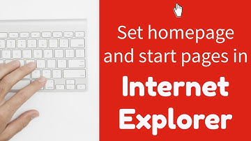 Setting hompeage tabs and startup pages in Internet Explorer