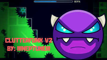 Geometry Dash - Clutterfunk V2 100% - (Easy Demon) | AxSec