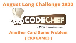 CRDGAME3 Codechef August 2020 Long Challenge