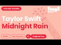Taylor Swift Midnight Rain Acoustic Karaoke mp3