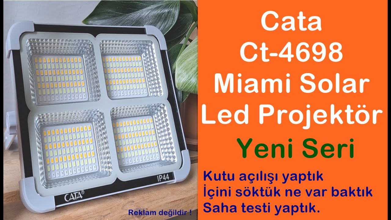 Светодиодный прожектор Cata Ct-4698 Miami Solar (новая модель, усиленная версия) 
