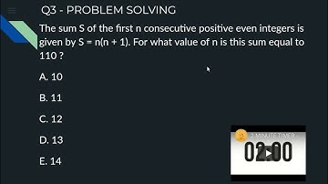 GMAT Official Guide Quantitative Review 2020 | Q3 | The sum S of the first n consecutive posit | ARM