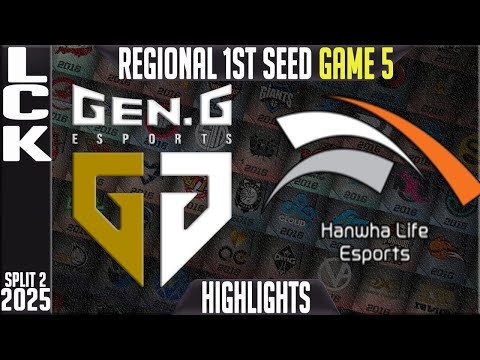 GEN vs HLE Highlights Game 5 | LCK MSI Qualifiers 1st Seed 2025 | GenG vs Hanwha Life Esports G5