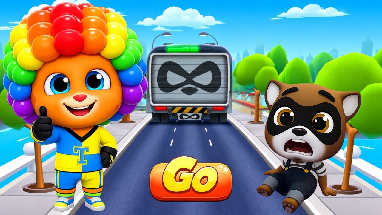 Talking Tom Gold Run - Goalkeeper Ginger vs Raccoon Boss Fight in