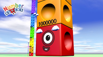 Looking for Numberblocks Step Squad 1 vs 10000 to 10 MILLION HUGE Standing Tall Numbers Patterns
