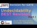 Decidability & Undecidability: Quick & Easy Revision Part 1 π