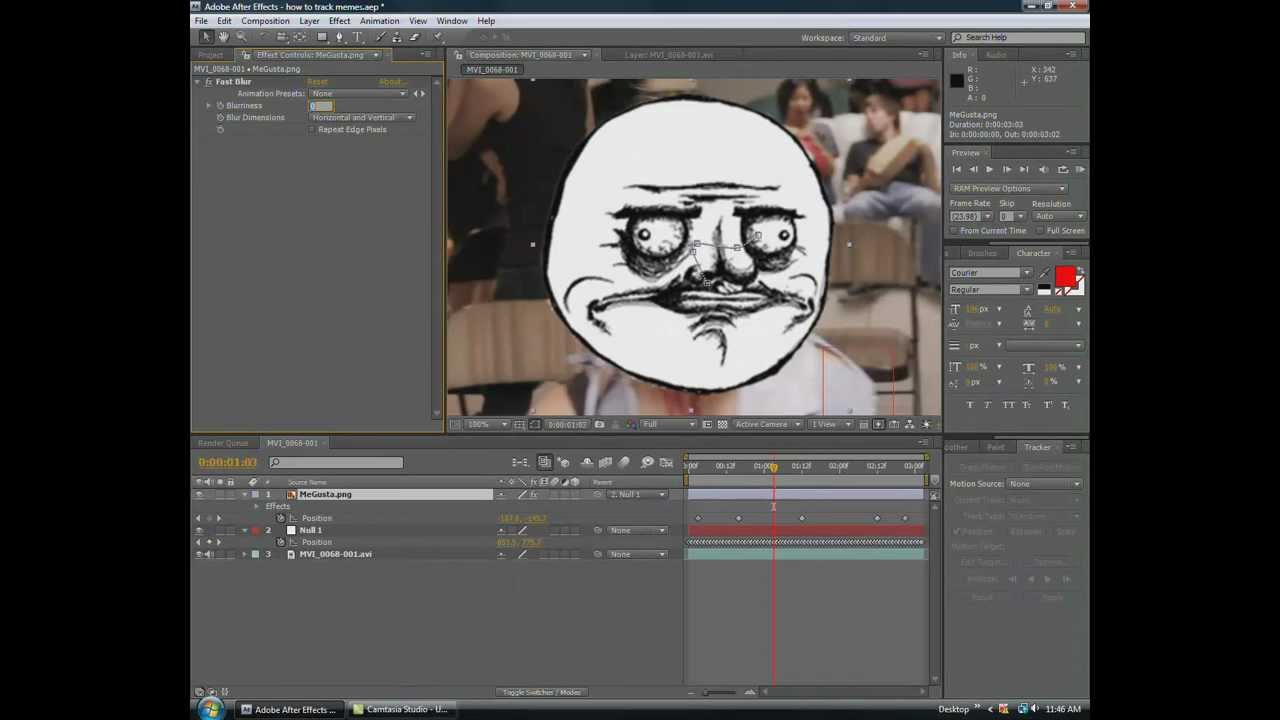 TUTORIAL How To Motion Track MEMEs Into Your Video Using After