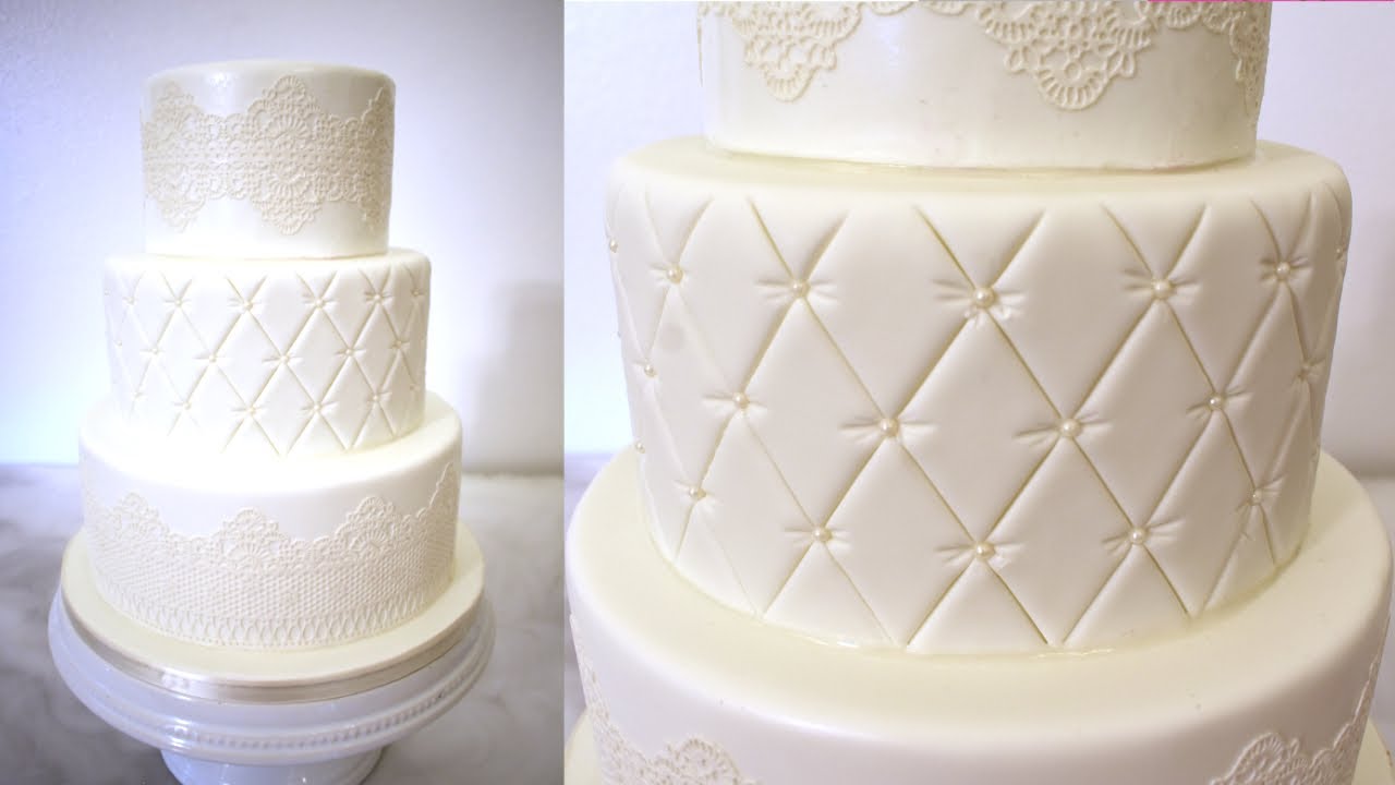 Quilted Lace Wedding Cake for Any Season