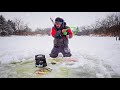 Ice Fishing For Dinner During RECORD BLIZZARD!!! (Blackened Fish Tacos + Secret Sauce)