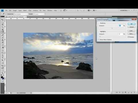 Video Tutorial Adobe Photoshop CS Dark Pictures How to Lighten Shadows and Even Out Highlights