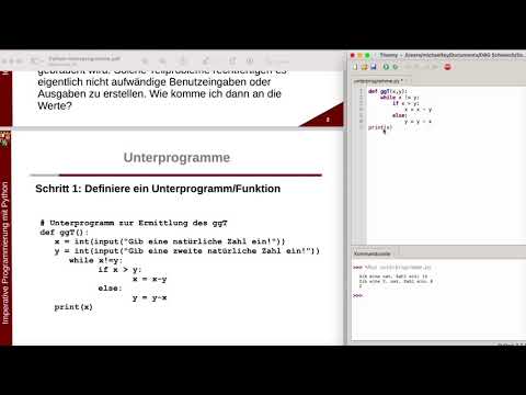 Python Unterprogramme