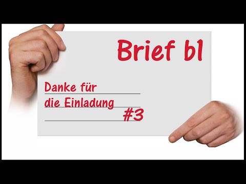 Video: Ich Danke Ihnen Für Die Einladung