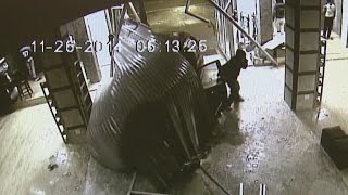 Crash and grab: Thieves caught on camera ramming into stores