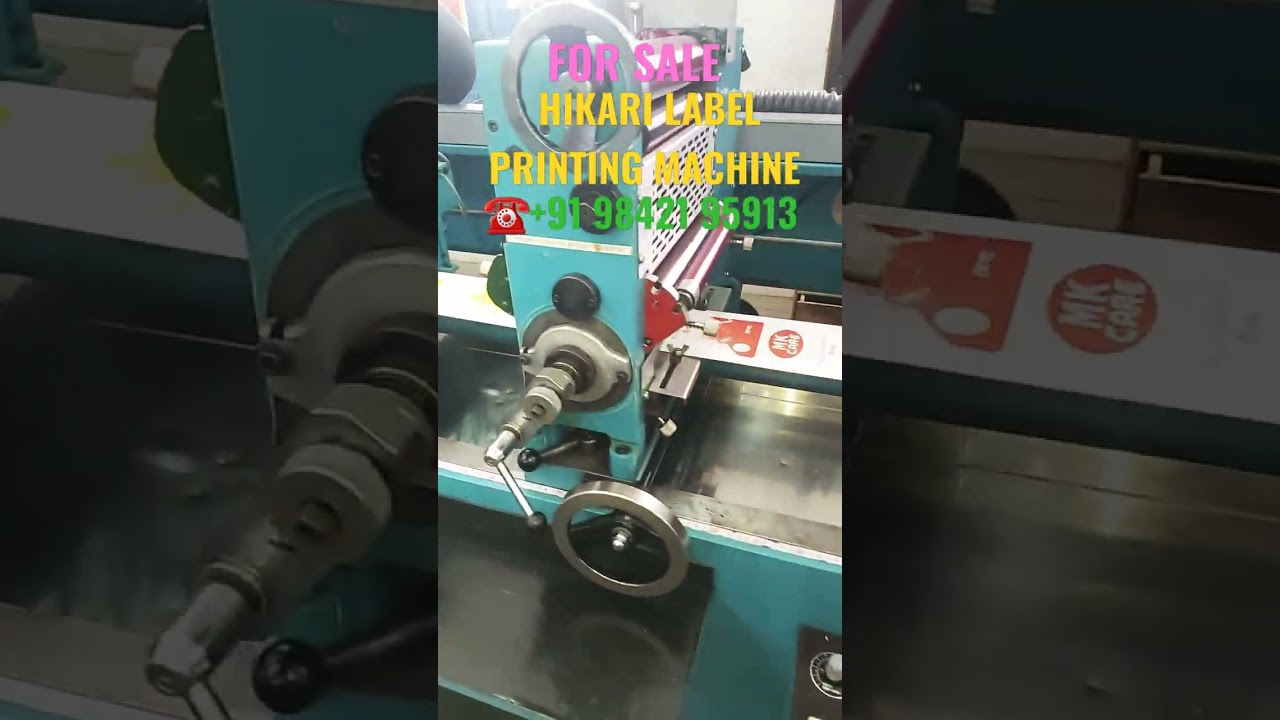 🌈|MK MACHINERY| LABEL PRINTING MACHINE HIKARI FOR SALE ☎️+91 98421 95913