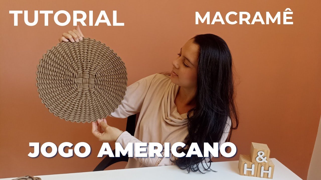 COMO FAZER JOGO AMERICANO DE MACRAME |  SOUSPLAT REDONDO PASSO A PASSO