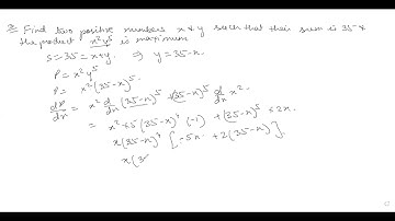 Maxima and Minima - Class 12 - Applied Math