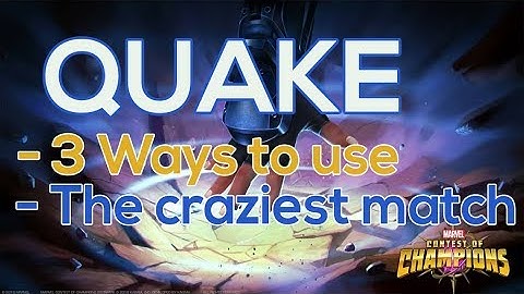 3 Ways to use Quake MCOC | How to use Quake God Play Style | Marvel Contest Quake
