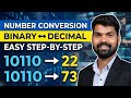Binary to Decimal & Decimal to Binary Conversion 🔥 | Number System in Hindi..