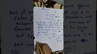 Efficiency of an estimator