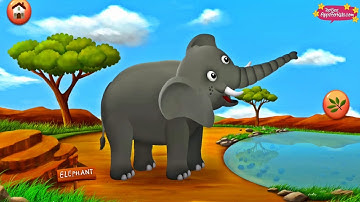 Feeding 10 Safari Animals 🐘 Learning App & Story for Kids 🦁
