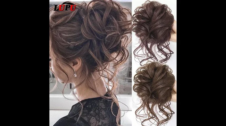LUPU Synthetic Hair Bun Chignon Messy Curly Hair Band Elastic Scrunchy False Hair Pieces For Women H
