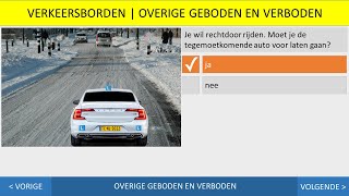 Overige geboden en verboden - Verkeersborden - Autotheorie - Scootertheorie - Motortheorie