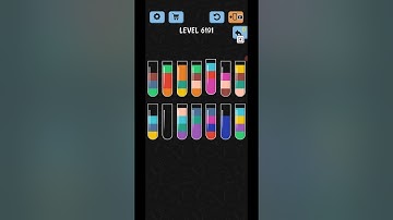 Water Color Sort Level 6191 Gameplay Solution