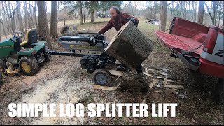 Simple Homemade Log Splitter Lift