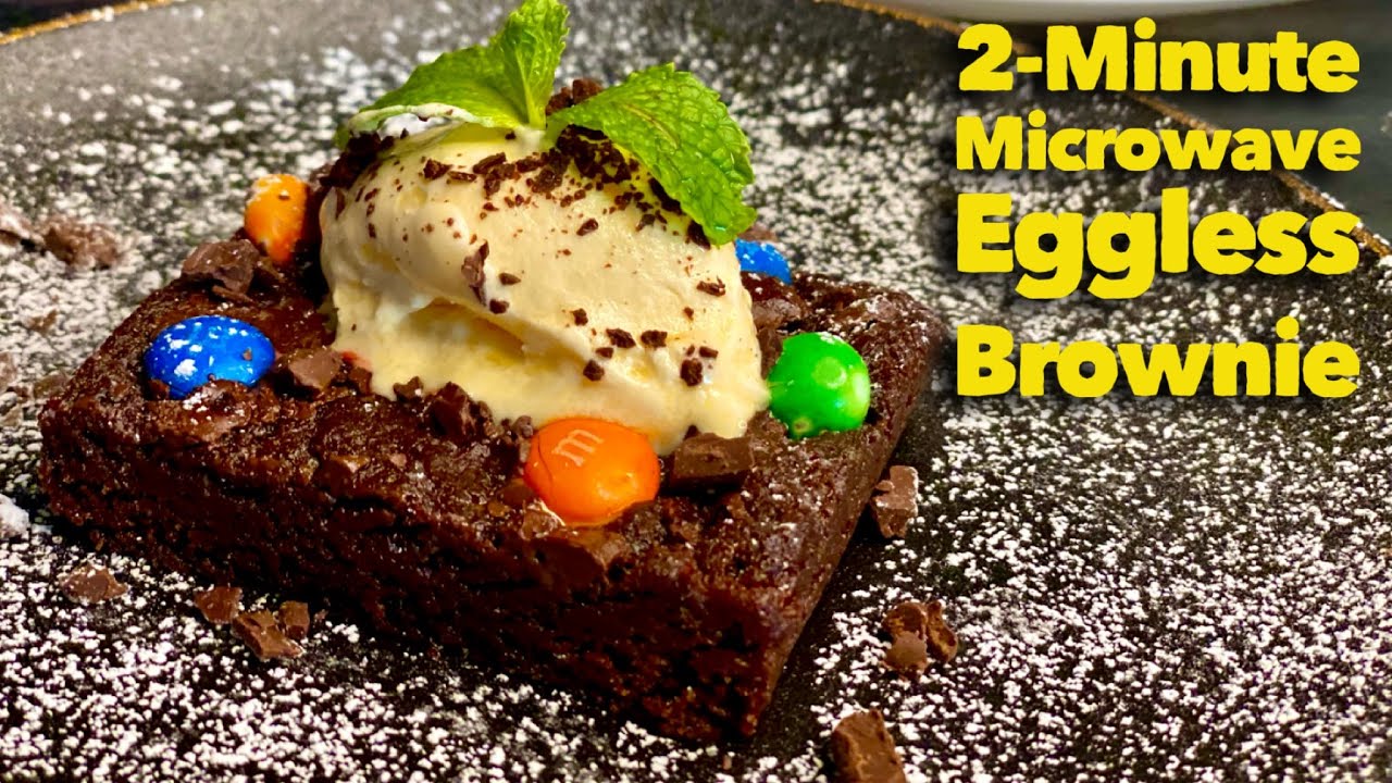 2 Minutes Microwave Chocolate Brownies | Eggless Brownie Recipe | चॉकलेट एगलेस ब्राउनी
