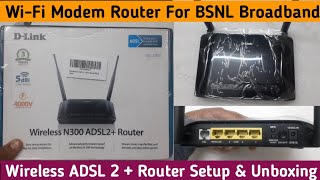 Wireless ADSL Modem Router Setup & Unboxing | Wi-Fi Modem Router for BSNL Broadband & Connectivity |