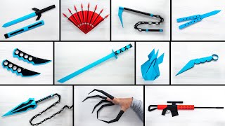 EASY ORIGAMI - How to Fold Paper into Samurai Swords, Knives & Stars