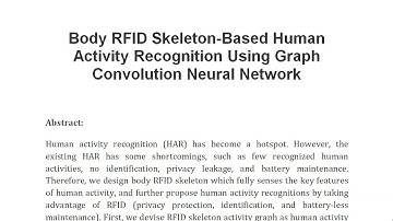 Body RFID Skeleton Based Human Activity Recognition Using Graph Convolution Neural Network