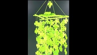 How To Make Easy Paper Rose Flowers Wall Hangingwind Chime Decoration Idea