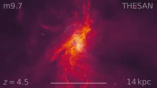 THESAN-ZOOM simulation: Formation of a low mass galaxy