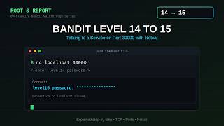 Bandit 14 → 15 Walkthrough | Netcat, TCP & Ports Explained Simply