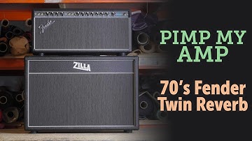 Fender Silverface Twin combo to head conversion by Zilla Cabs, before and after.