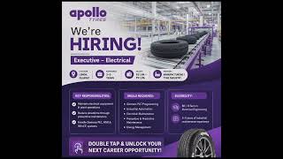 Apollo #ElectricalJobs #PLCProgramming #GujaratJobs