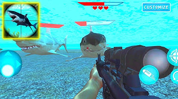 Angry Shark Sniper 3D #1 | Android Gameplay