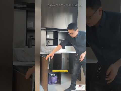 Tủ vách ngăn lavabo giải pháp không phải xây tường