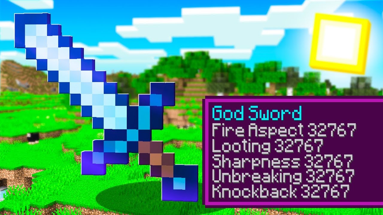 MAX Level Sharpness 32767 Sword in Minecraft! (OP Enchantments) - YouTube