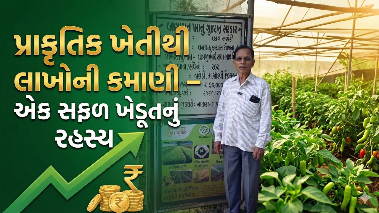 પ્રાકૃતિક ખેતીથી લાખોની કમાણી – એક સફળ ખેડૂતનું રહસ્ય | જાણો આ વિડિયો માં.