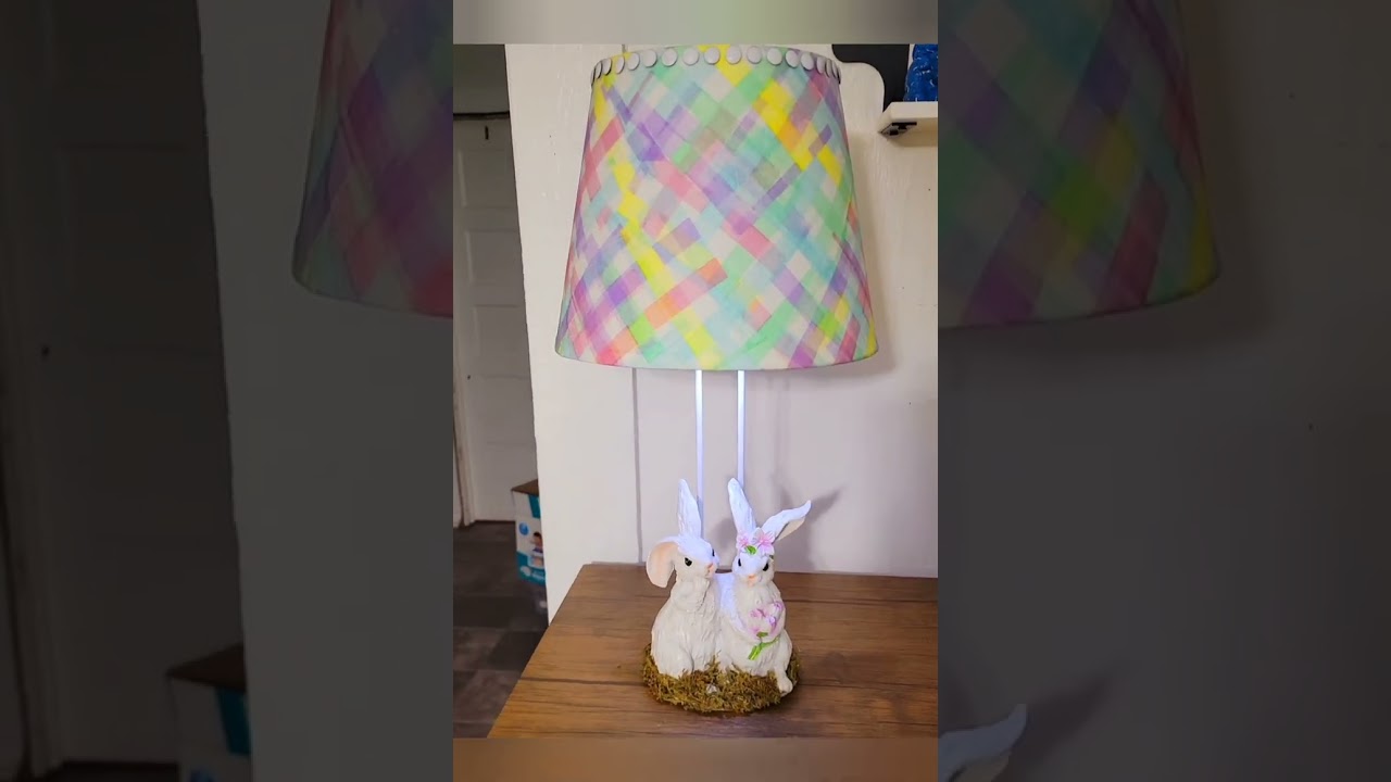 Diy Bunny lamp! So cute for Easter and Spring 🥰 