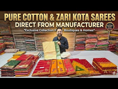 100% Pure Cotton साड़ियाँ सीधे मैन्युफैक्चरर से! Boutique & Home Startups के लिए स्पेशल ऑफर