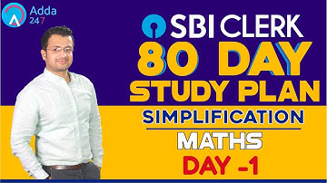 SBI CLERK PRE 80 Day Study Plan - Simplification By Sumit Sir  - Day -1