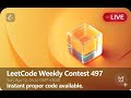 🔴 LIVE – LeetCode Weekly Contest 497 | Solve With Me | DSA &amp; C++