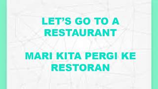 Learn english and indonesian let's go ...
