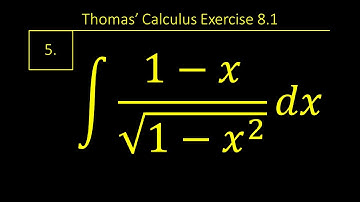 Exercise 8.1 Question 5 || Thomas Calculus 14th edition || Chapter 8