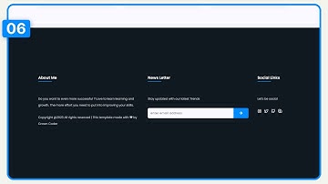 #6 How to Create a Responsive Footer Section in Html & Css